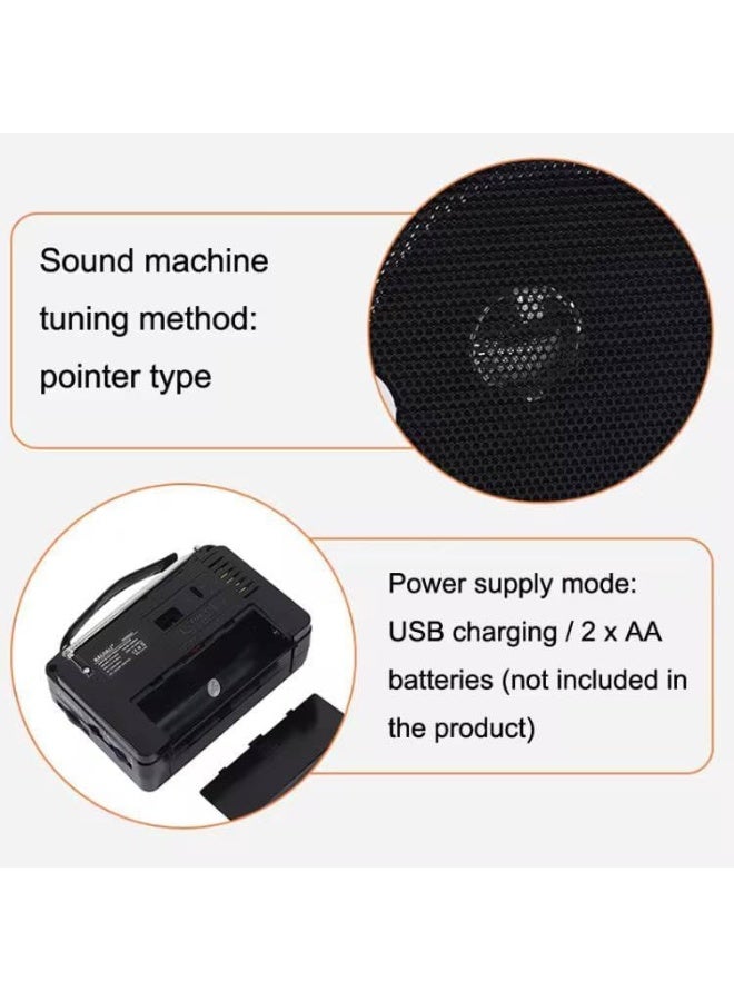 راديو – مزود بـ 4 موجات AM/FM/TV/SW1-2 – إشارة قوية وصوت نقي – يعمل بالكهرباء أو البطاريات – خفيف الوزن مع مقبض محمول – أفضل اختيار للاستماع لإذاعة القرآن الكريم - Image 4